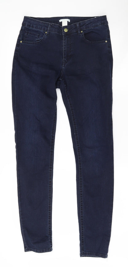 Womens UK Size 38 H&M Regular Fit Skinny Blue Jeans