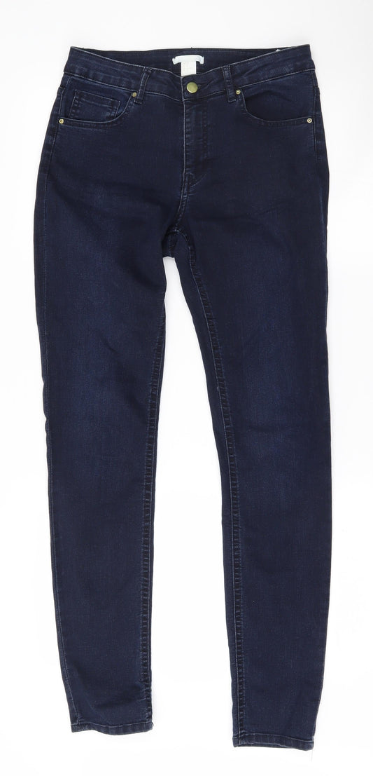 Womens UK Size 38 H&M Regular Fit Skinny Blue Jeans