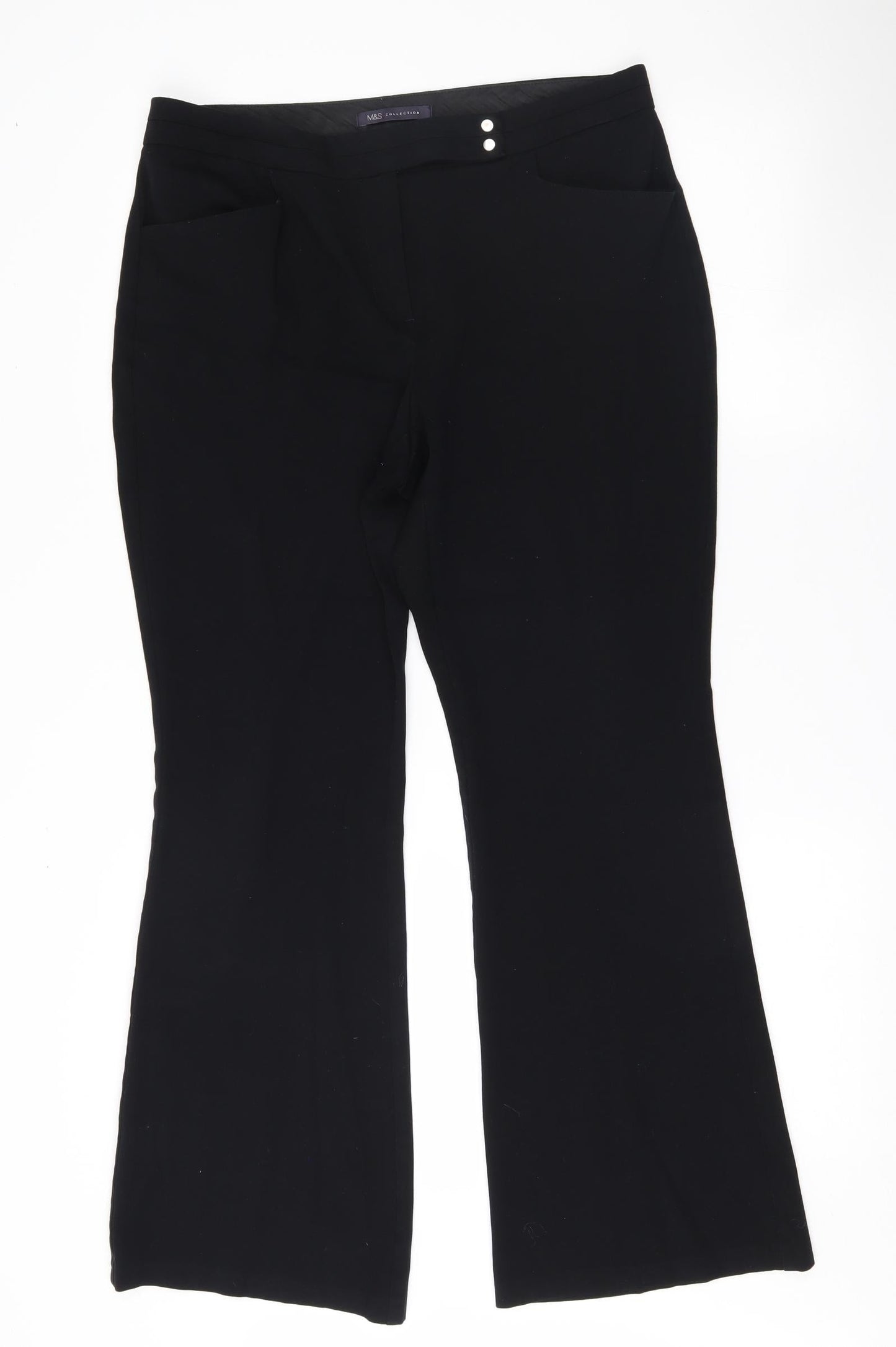 Womens UK Size 12 Marks and Spencer Regular Fit Sweatpants Black Trousers