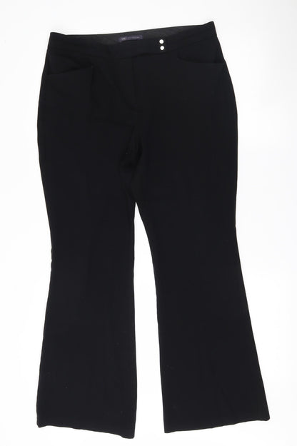 Womens UK Size 12 Marks and Spencer Regular Fit Sweatpants Black Trousers