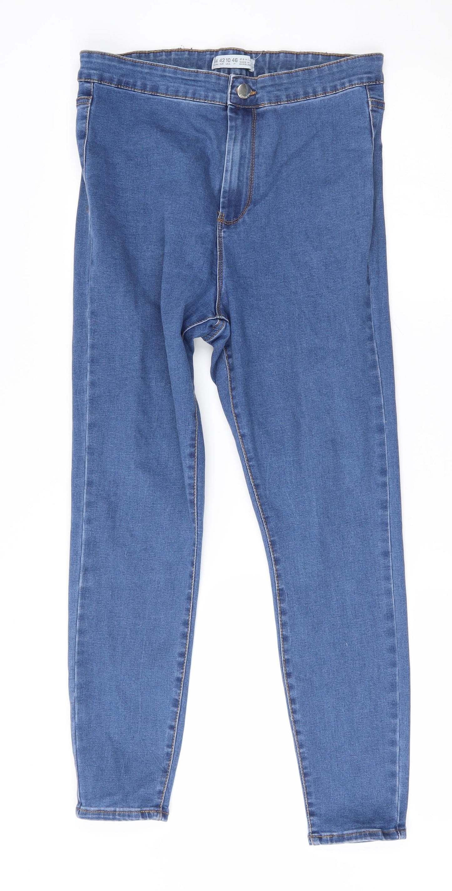 Denim & Co. Womens Blue   Skinny Jeans Size 14 L24.5 in