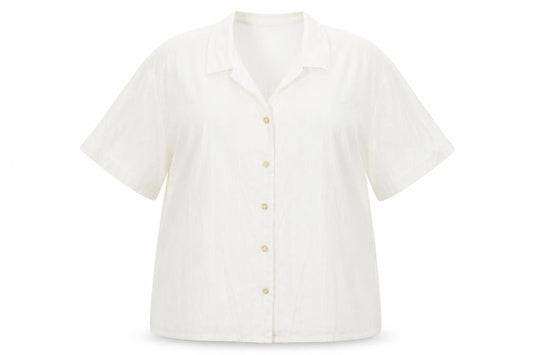 Double Two Lady Womens White   Basic Button-Up Size 18