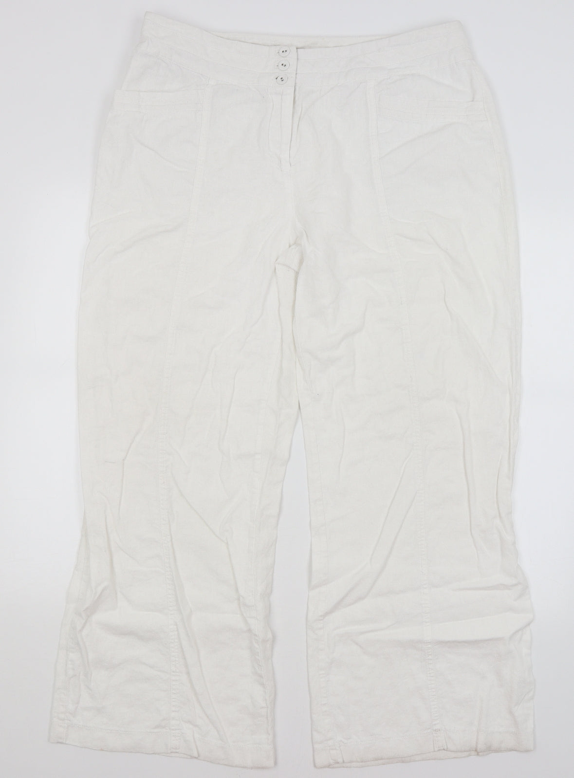 Soon Womens White   Trousers  Size 18 L28.5 in