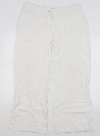 Soon Womens White   Trousers  Size 18 L28.5 in