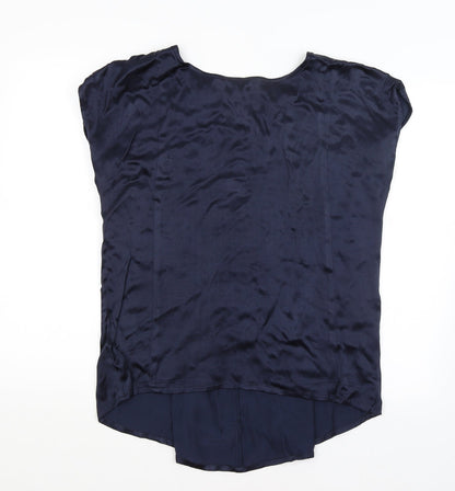 One Two Womens Blue   Basic T-Shirt Size 14