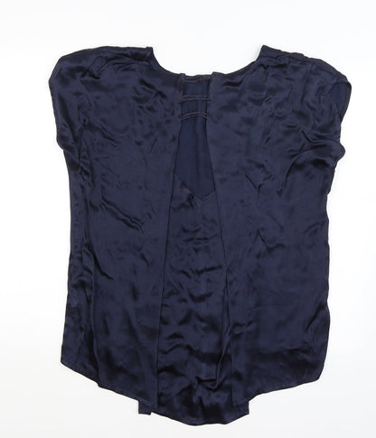 One Two Womens Blue   Basic T-Shirt Size 14