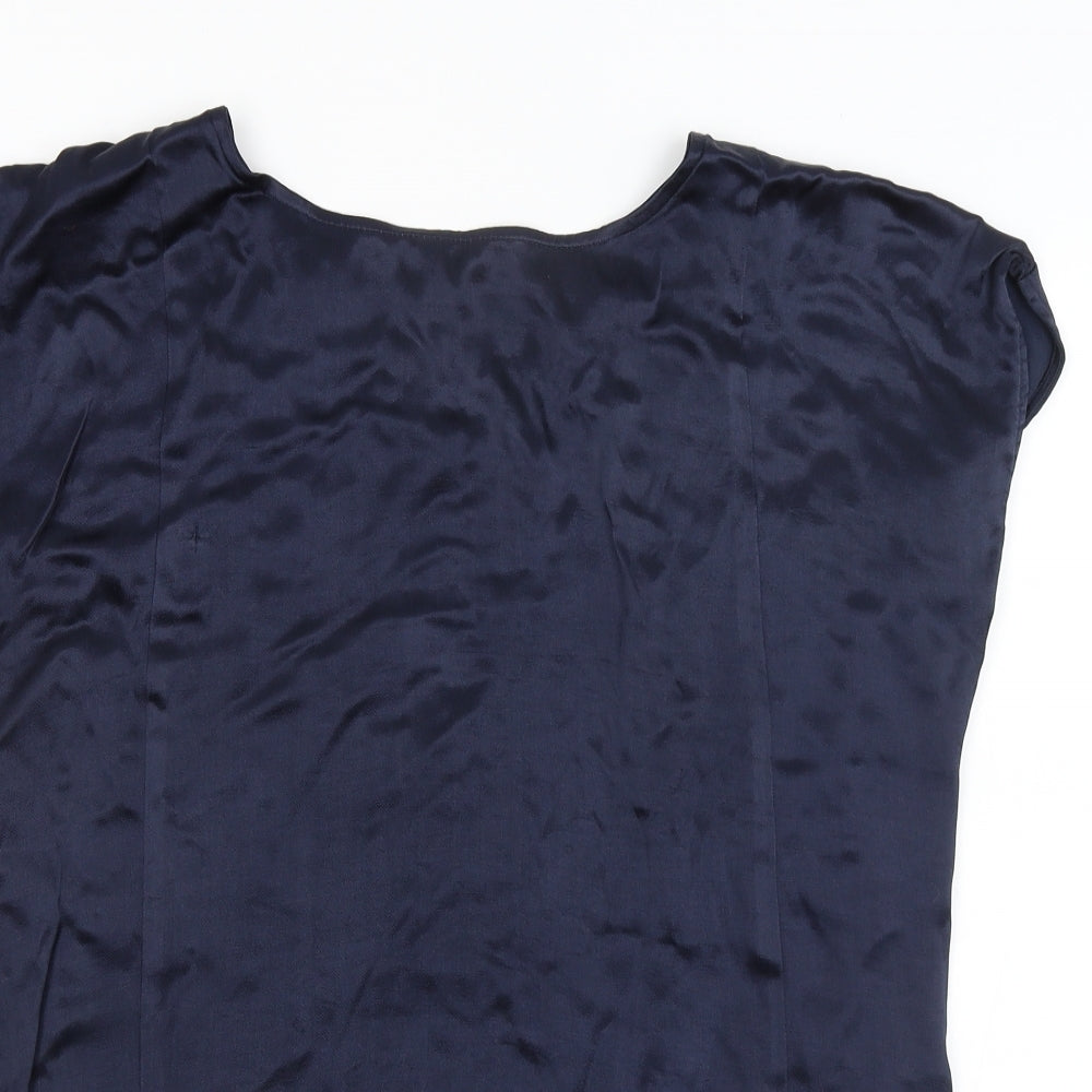 One Two Womens Blue   Basic T-Shirt Size 14