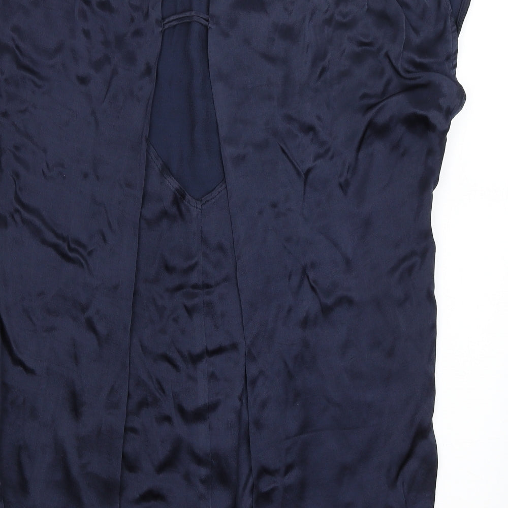 One Two Womens Blue   Basic T-Shirt Size 14