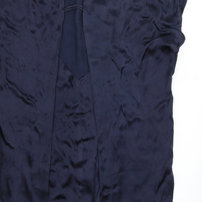 One Two Womens Blue   Basic T-Shirt Size 14