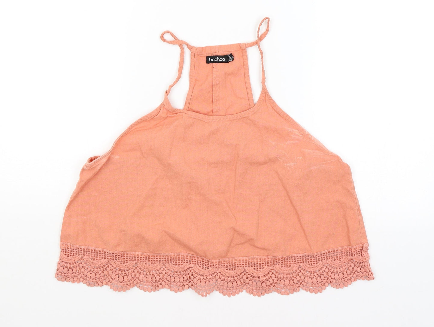 Boohoo Womens Orange   Cropped Tank Size 14