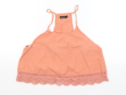 Boohoo Womens Orange   Cropped Tank Size 14