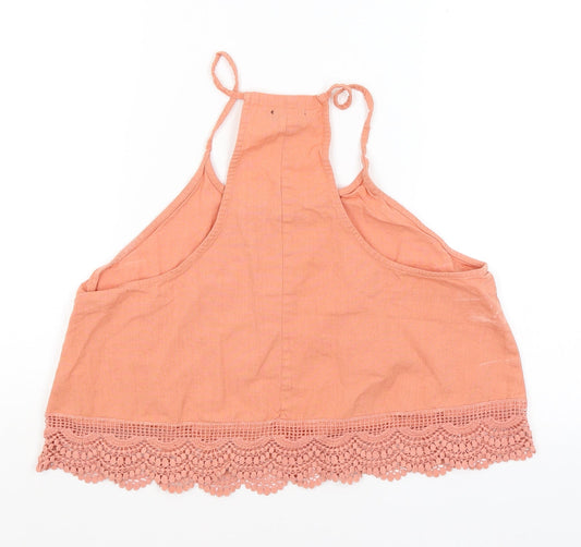 Boohoo Womens Orange   Cropped Tank Size 14
