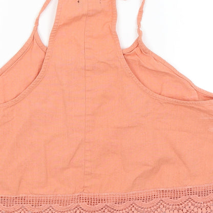 Boohoo Womens Orange   Cropped Tank Size 14