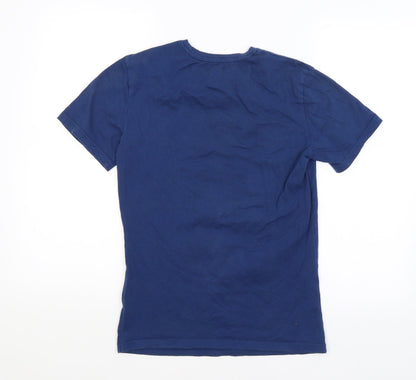 Womens UK Size XS Tesco Blue Basic T-Shirt