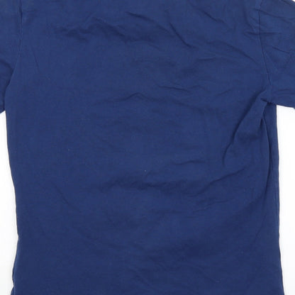 Womens UK Size XS Tesco Blue Basic T-Shirt