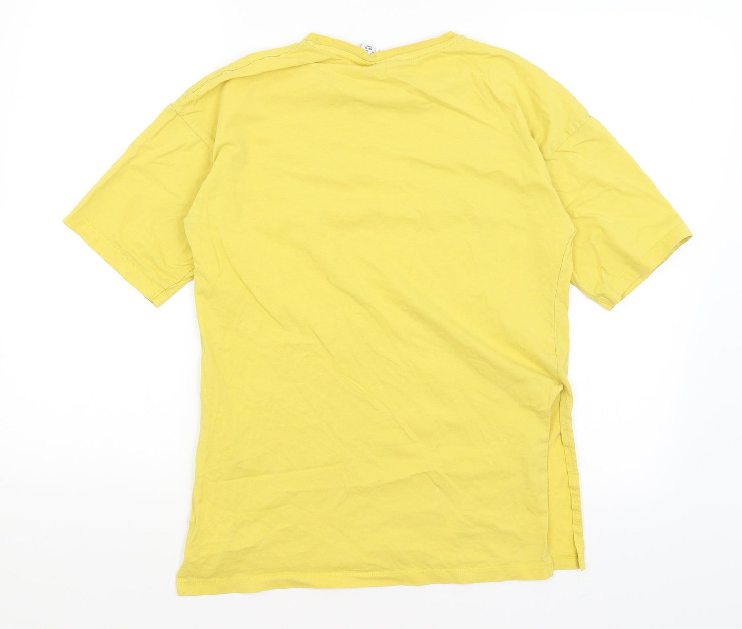 Womens UK Size 2XS Disney Yellow Basic T-Shirt