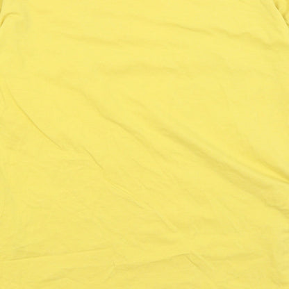 Womens UK Size 2XS Disney Yellow Basic T-Shirt