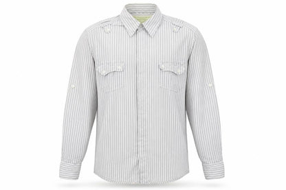 Mens UK Size XL Preworn Grey  Button-Up Long Sleeve Casual Shirt