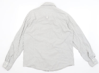 Mens UK Size XL Preworn Grey  Button-Up Long Sleeve Casual Shirt
