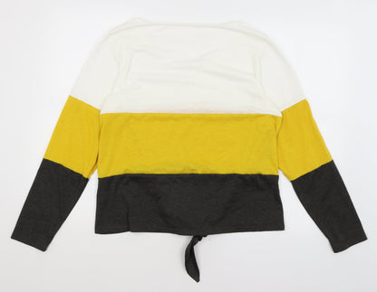 Womens UK Size L Preworn White Pullover Jumper