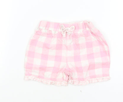 Bebe Cool Baby Pink Check  Cropped Trousers Size 3-6 Months