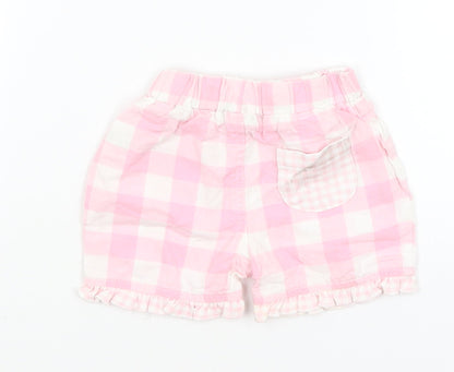 Bebe Cool Baby Pink Check  Cropped Trousers Size 3-6 Months