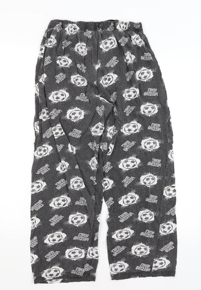 B&M Boys Grey Solid   Pyjama Pants Size L  - Football