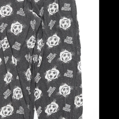B&M Boys Grey Solid   Pyjama Pants Size L  - Football
