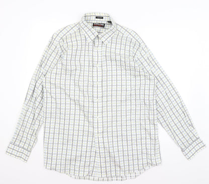 Mens UK Size L Kirkland White  Button-Up Long Sleeve Casual Shirt