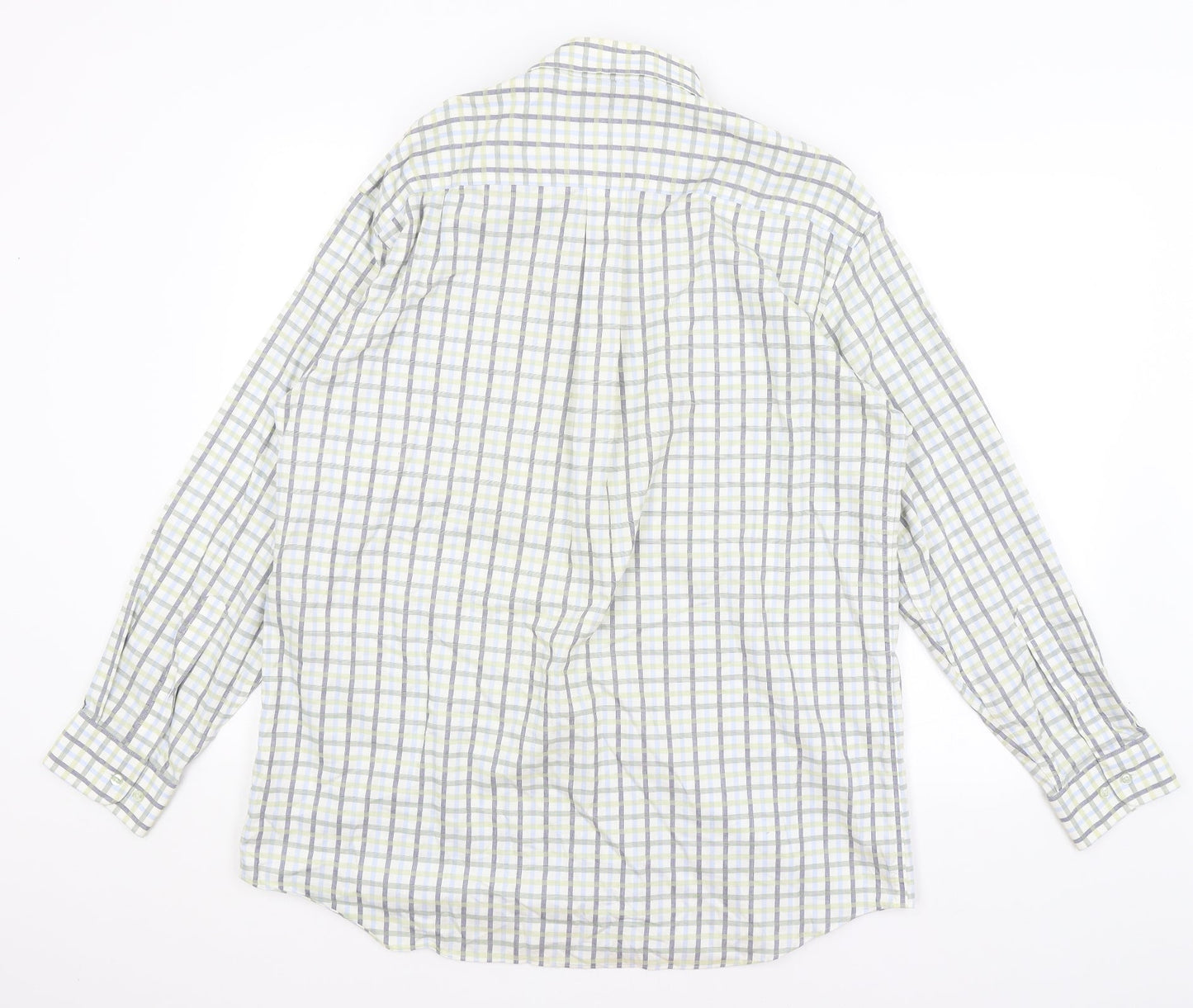 Mens UK Size L Kirkland White  Button-Up Long Sleeve Casual Shirt