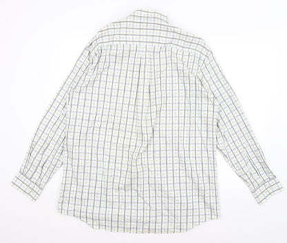 Mens UK Size L Kirkland White  Button-Up Long Sleeve Casual Shirt