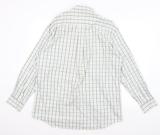 Mens UK Size L Kirkland White  Button-Up Long Sleeve Casual Shirt