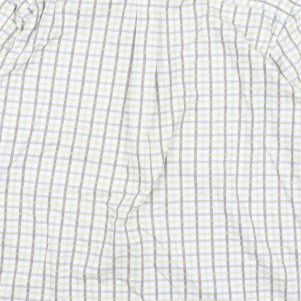 Mens UK Size L Kirkland White  Button-Up Long Sleeve Casual Shirt