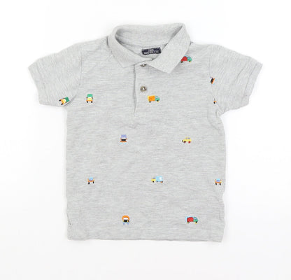 NEXT Baby Grey   Basic Polo Size 18-24 Months  - Trucks