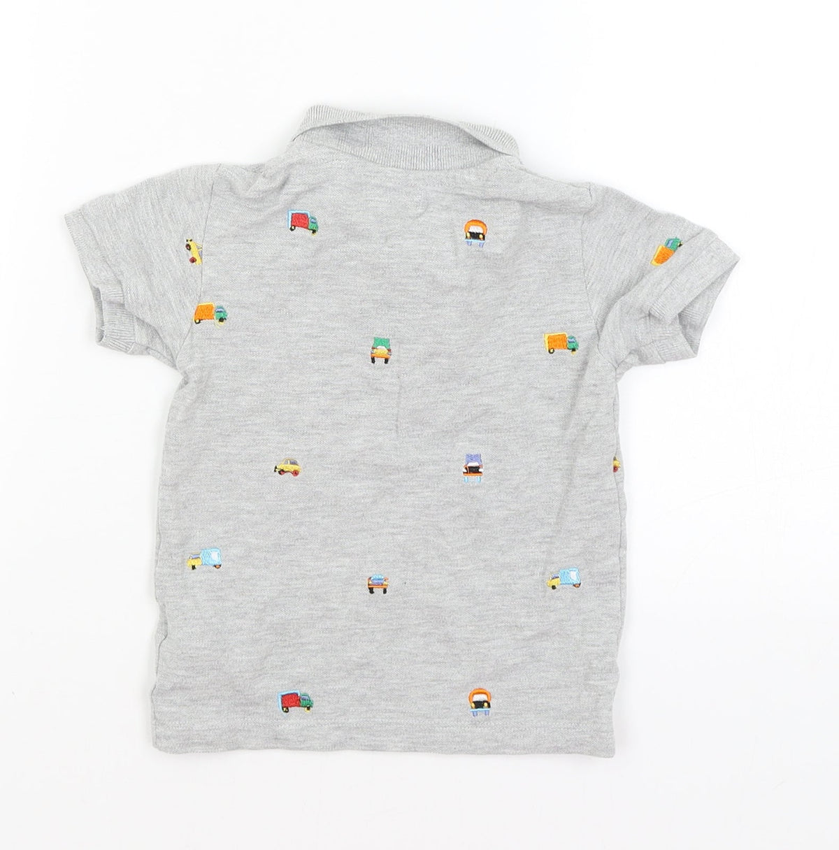 NEXT Baby Grey   Basic Polo Size 18-24 Months  - Trucks