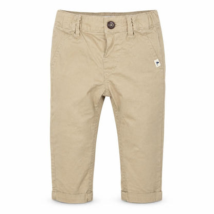 Front view of H&M Baby Beige Capri Trousers, size 6-9, Months