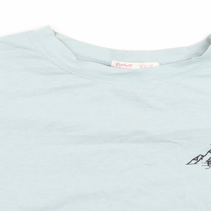 ROMWE Womens Blue   Cropped T-Shirt Size M