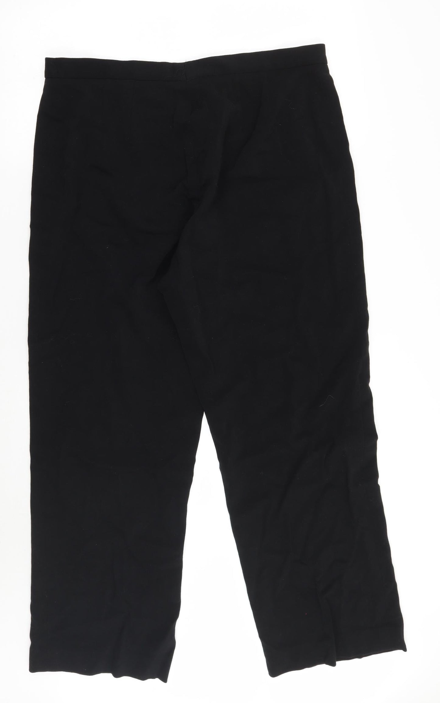 Womens UK Size 34 Preworn Regular Fit  Black Trousers