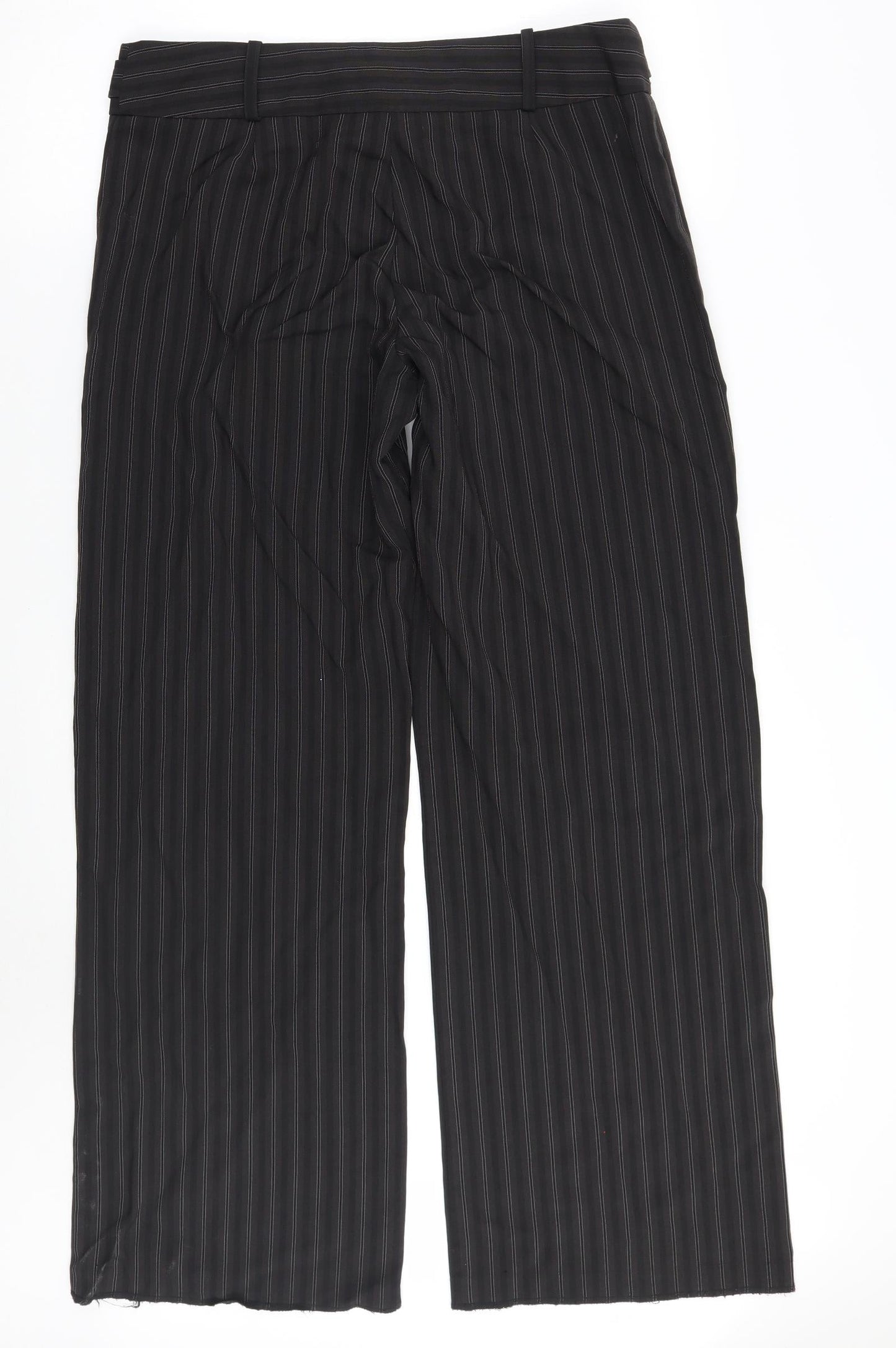 George Womens Black Striped  Trousers  Size 14 L30 in