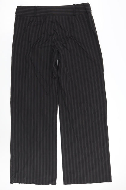 George Womens Black Striped  Trousers  Size 14 L30 in