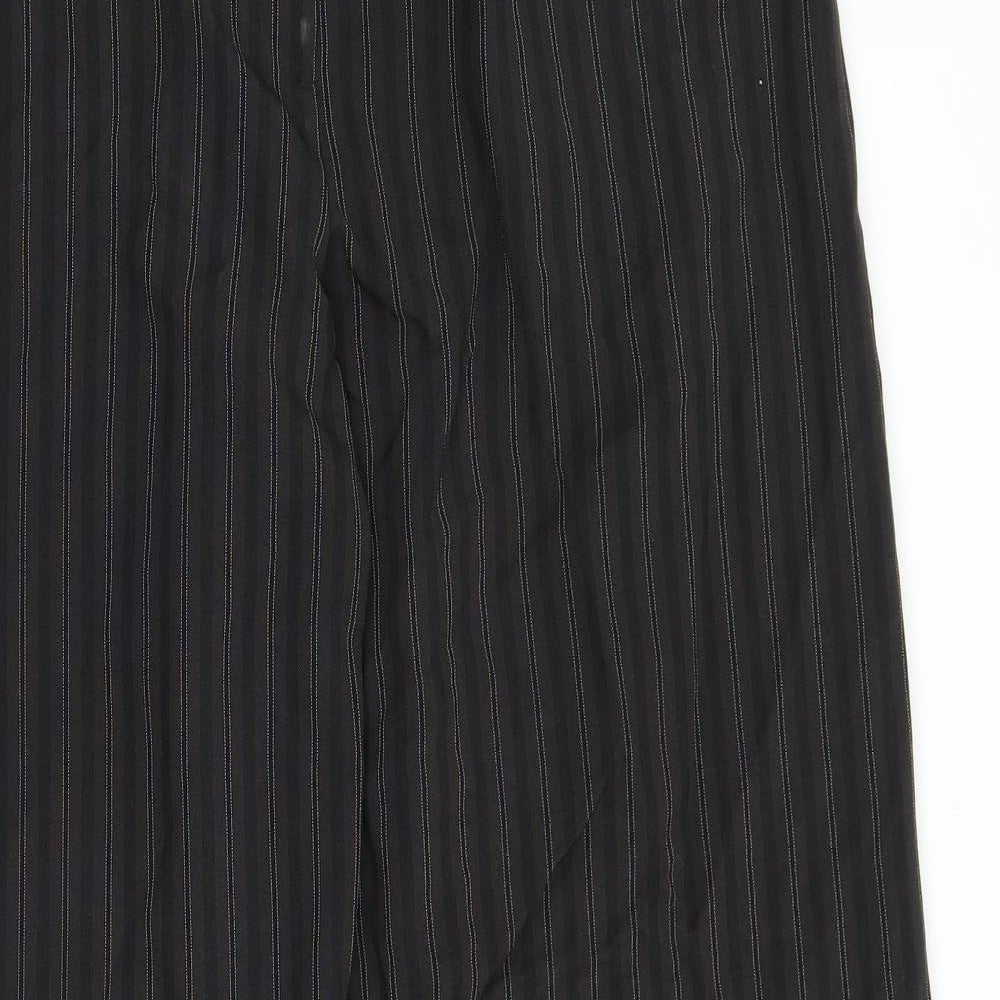 George Womens Black Striped  Trousers  Size 14 L30 in