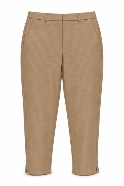 Marks & Spencer Womens Brown Geometric  Trousers  Size 16 L24 in
