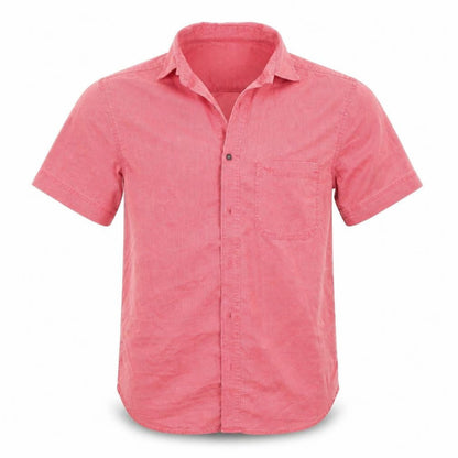 Mens UK Size S Marks and Spencer Red  Button-Up Long Sleeve Casual Shirt