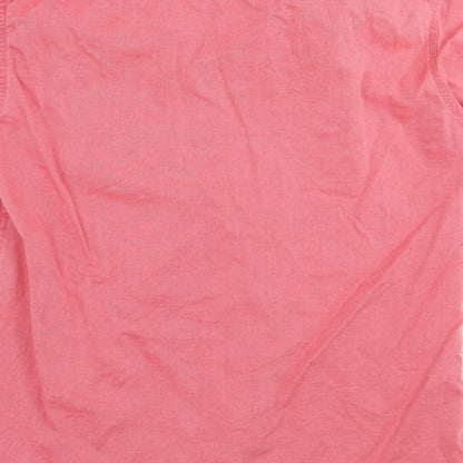 Mens UK Size S Marks and Spencer Red  Button-Up Long Sleeve Casual Shirt