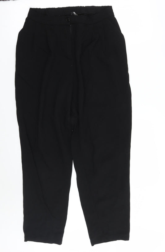 Womens UK Size 8 H&M Regular Fit  Black Trousers