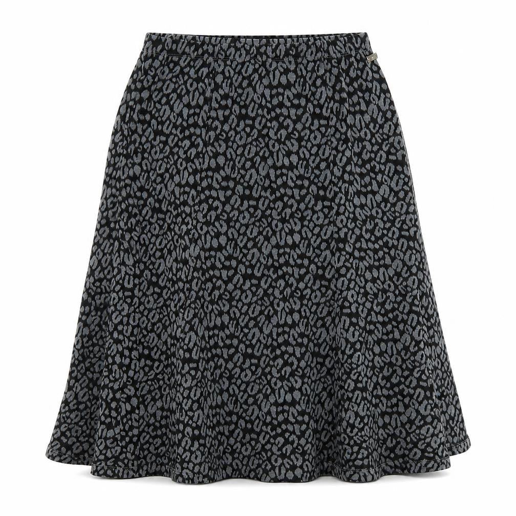 TIGI Womens Grey Animal Print  A-Line Skirt Size 14
