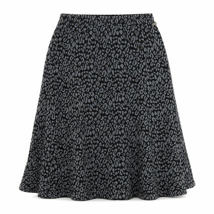 TIGI Womens Grey Animal Print  A-Line Skirt Size 14