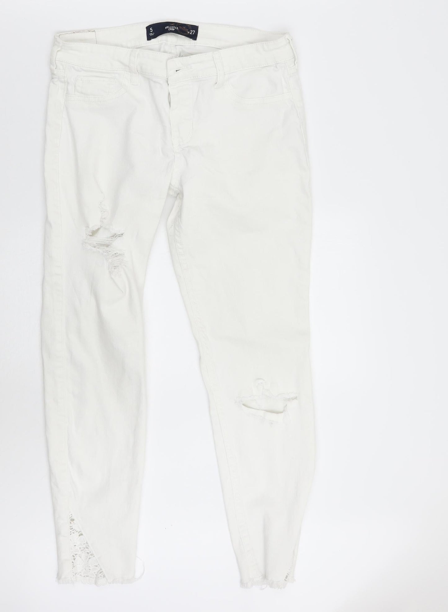 Hollister Womens White   Skinny Jeans Size 27 L24 in