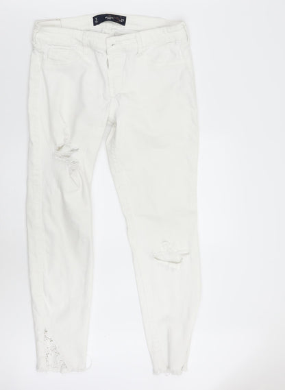 Hollister Womens White   Skinny Jeans Size 27 L24 in