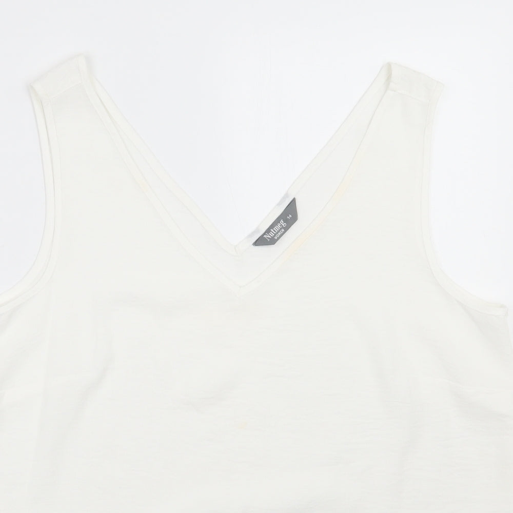 Nutmeg Womens White   Basic Blouse Size M